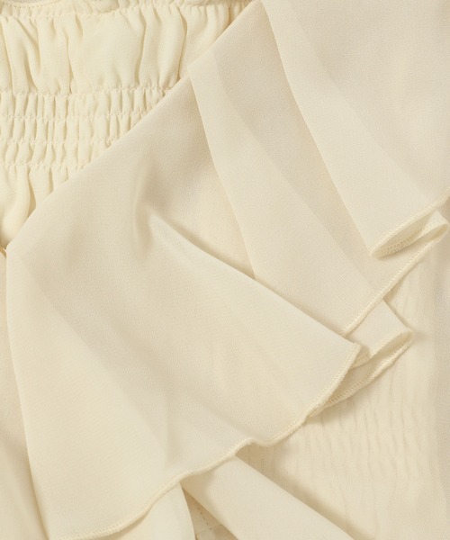 mysty woman（ミスティウーマン）の「シフォンカーデ×ビスチェSET　104483（シャツ/ブラウス・レディース・オフホワイト/モカ/ライトイエロー/ブラック・FREE）」の22枚目の写真