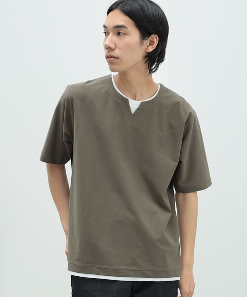 BEAMS HEART / 【接触冷感】 キーネック レイヤード Tシャツ（Tシャツ/カットソー）｜BEAMS HEART（ビームスハート）