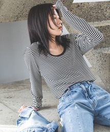 JEANASIS | スムーステレコUネックLS TEE/103372(Tシャツ/カットソー)