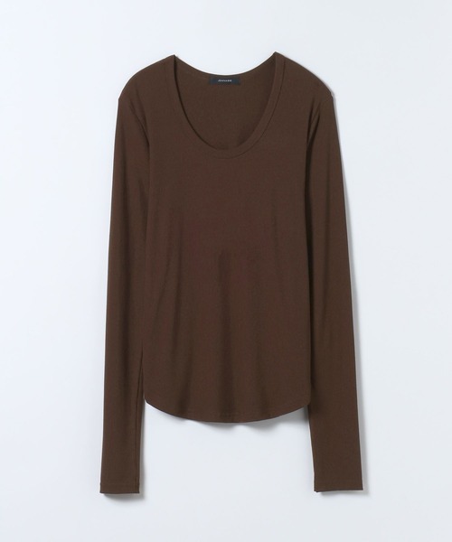 JEANASIS(ジーナシス)の「スムーステレコUネックLS TEE/103372(Tシャツ/カットソー・レディース・ブラック/ブラック系その他/ホワイト/チャコールグレー/ブラウン/グリーン系その他・FREE)」の5枚目の写真