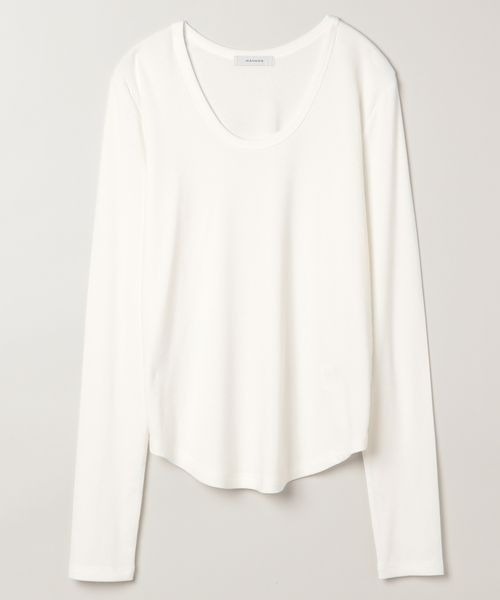 JEANASIS（ジーナシス）の「スムーステレコUネックLS TEE/103372（Tシャツ/カットソー・レディース・ブラック/ブラック系その他/ホワイト/チャコールグレー/ブラウン/グリーン系その他・FREE）」の14枚目の写真