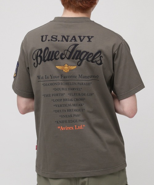 BLUE ANGELS EMBROIDERY SHORTSLEEVE T-SHIRT / ブルーエンジェルス エンブロイダリー Tシャツ / AVIREX / アヴィレックス（Tシャツ/カットソー）｜AVIREX（アヴィレックス）