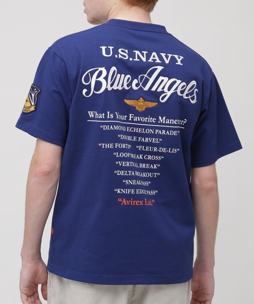 BLUE ANGELS EMBROIDERY SHORTSLEEVE T-SHIRT / ブルーエンジェルス エンブロイダリー Tシャツ / AVIREX / アヴィレックス（Tシャツ/カットソー）｜AVIREX（アヴィレックス）