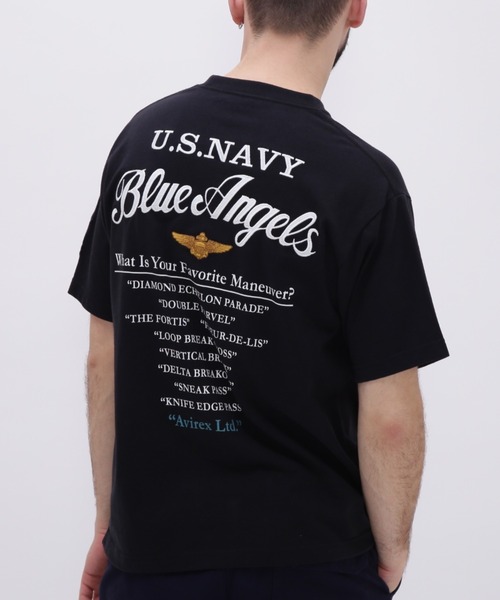 BLUE ANGELS EMBROIDERY SHORTSLEEVE T-SHIRT / ブルーエンジェルス エンブロイダリー Tシャツ / AVIREX / アヴィレックス（Tシャツ/カットソー）｜AVIREX（アヴィレックス）