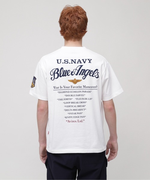 BLUE ANGELS EMBROIDERY SHORTSLEEVE T-SHIRT / ブルーエンジェルス エンブロイダリー Tシャツ / AVIREX / アヴィレックス（Tシャツ/カットソー）｜AVIREX（アヴィレックス）
