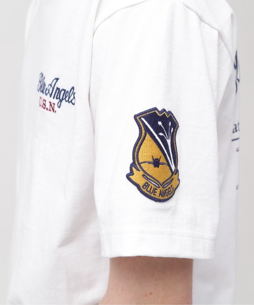 BLUE ANGELS EMBROIDERY SHORTSLEEVE T-SHIRT / ブルーエンジェルス エンブロイダリー Tシャツ / AVIREX / アヴィレックス（Tシャツ/カットソー）｜AVIREX（アヴィレックス）