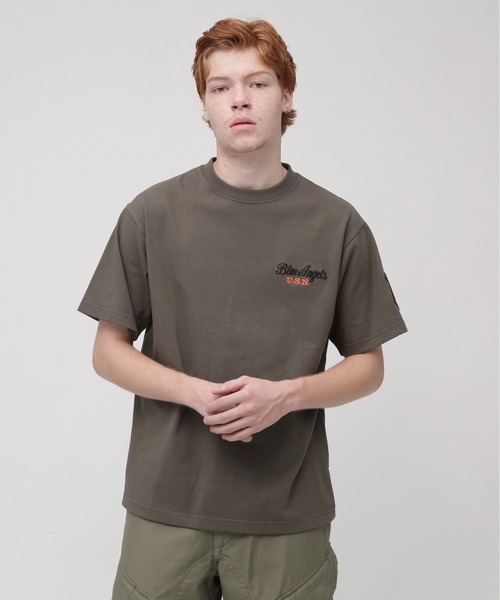 BLUE ANGELS EMBROIDERY SHORTSLEEVE T-SHIRT / ブルーエンジェルス エンブロイダリー Tシャツ / AVIREX / アヴィレックス（Tシャツ/カットソー）｜AVIREX（アヴィレックス）