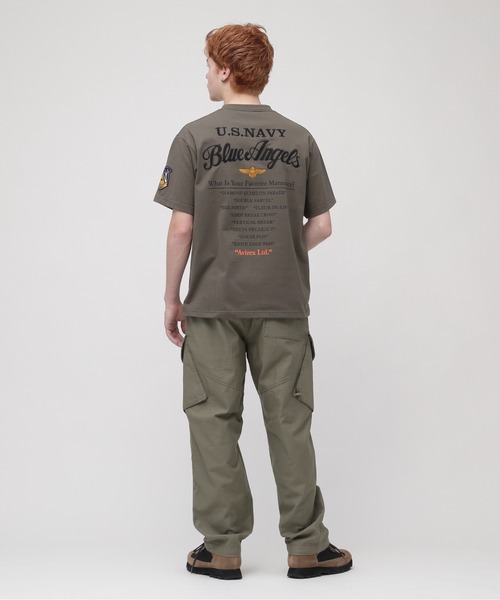 BLUE ANGELS EMBROIDERY SHORTSLEEVE T-SHIRT / ブルーエンジェルス エンブロイダリー Tシャツ / AVIREX / アヴィレックス（Tシャツ/カットソー）｜AVIREX（アヴィレックス）