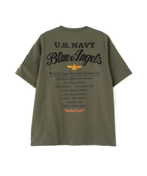 BLUE ANGELS EMBROIDERY SHORTSLEEVE T-SHIRT / ブルーエンジェルス エンブロイダリー Tシャツ / AVIREX / アヴィレックス（Tシャツ/カットソー）｜AVIREX（アヴィレックス）