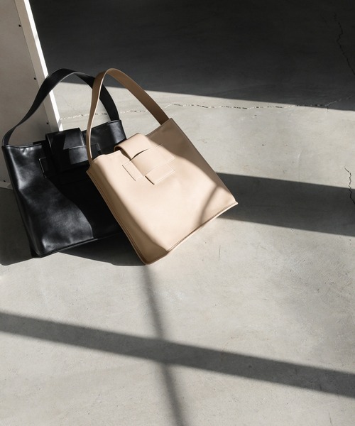 select MOCA（セレクトモカ）の「ビッグトートバッグ（トートバッグ・レディース・ベージュ/ブラック・FREE）」の5枚目の写真