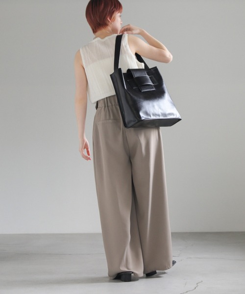 select MOCA（セレクトモカ）の「ビッグトートバッグ（トートバッグ・レディース・ベージュ/ブラック・FREE）」の3枚目の写真