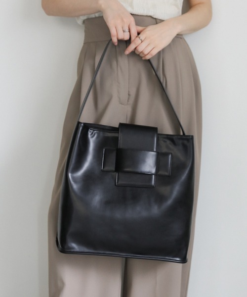 select MOCA（セレクトモカ）の「ビッグトートバッグ（トートバッグ・レディース・ベージュ/ブラック・FREE）」の11枚目の写真