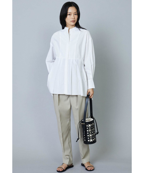 1er Arrondissement（プルミエアロンディスモン）の「ポリエステルウールドスキン タックパンツ（その他パンツ・レディース・ブラック/ベージュ・38/36）」の19枚目の写真