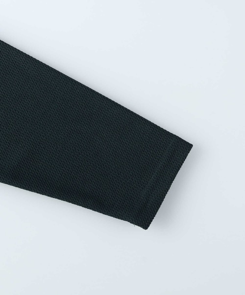 PLUS ONE（プラスワン）の「【PLUS ONE】長袖フェイクレイヤードクロスジャガードキーネック（Tシャツ/カットソー・メンズ・ダークグレー/ライトグレー/グリーン・S/M/L/XL）」の5枚目の写真