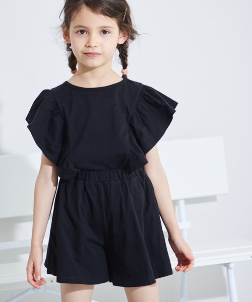 pairmanon（ペアマノン）の「ティアード見え フリルセットアップ（セットアップ・キッズ・ブラック/ピンク/パープル/イエロー系その他・130/110/90/150/120/140/100）」の8枚目の写真