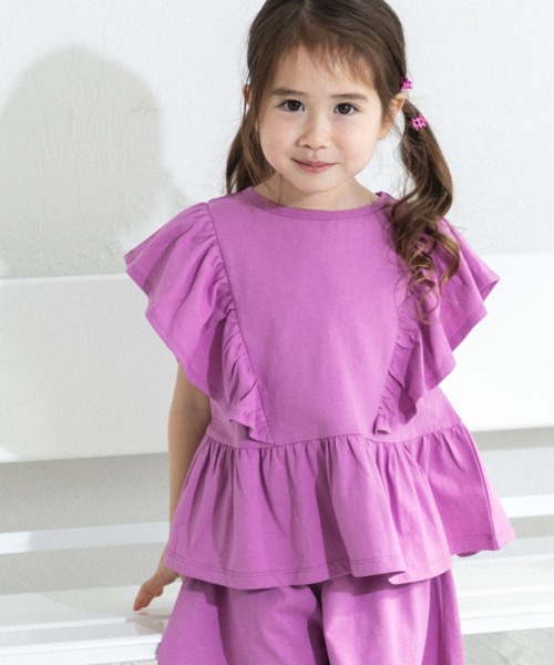 pairmanon（ペアマノン）の「ティアード見え フリルセットアップ（セットアップ・キッズ・ブラック/ピンク/パープル/イエロー系その他・130/110/90/150/120/140/100）」の12枚目の写真