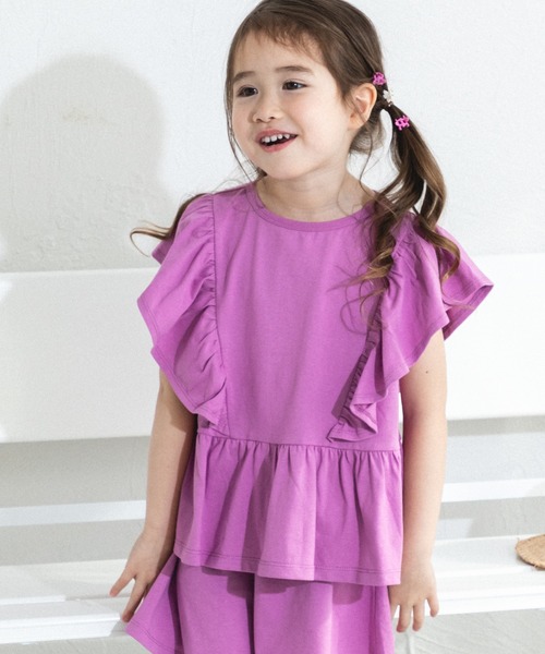 pairmanon（ペアマノン）の「ティアード見え フリルセットアップ（セットアップ・キッズ・ブラック/ピンク/パープル/イエロー系その他・130/110/90/150/120/140/100）」の14枚目の写真