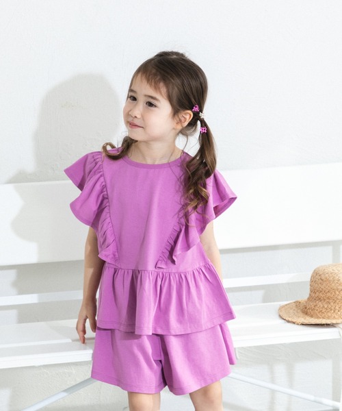 pairmanon（ペアマノン）の「ティアード見え フリルセットアップ（セットアップ・キッズ・ブラック/ピンク/パープル/イエロー系その他・130/110/90/150/120/140/100）」の16枚目の写真