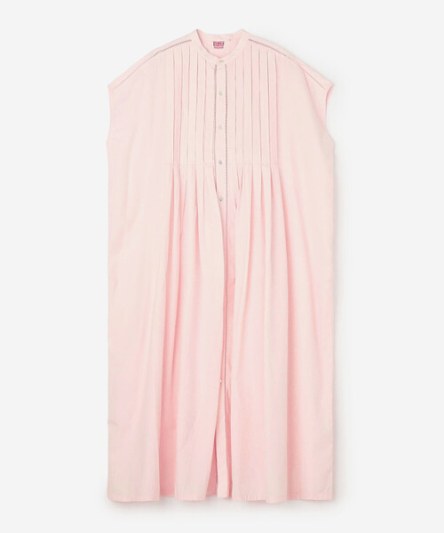 Bshop（ビショップ）の「INDIA INDUSTRY | ピンタックシャツワンピース WOMEN（シャツワンピース・レディース・ブラック/ピンク/オフホワイト・1）」の11枚目の写真