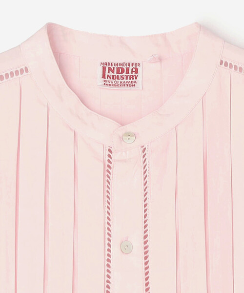 Bshop（ビショップ）の「INDIA INDUSTRY | ピンタックシャツワンピース WOMEN（シャツワンピース・レディース・ブラック/ピンク/オフホワイト・1）」の13枚目の写真