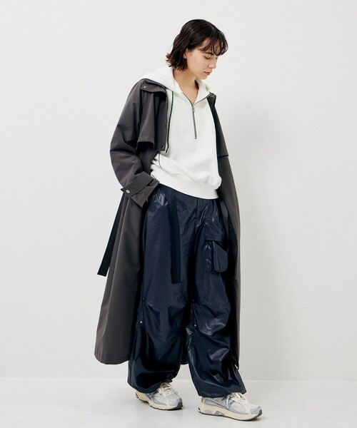 CITY TOKYO(シティトウキョウ)の「レナペスヨークスタンドスプリングコート(トレンチコート・レディース・ブラック/ダークグレー/ベージュ・1/2)」の7枚目の写真