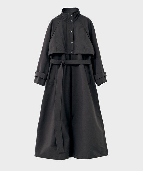 CITY TOKYO(シティトウキョウ)の「レナペスヨークスタンドスプリングコート(トレンチコート・レディース・ブラック/ダークグレー/ベージュ・1/2)」の4枚目の写真