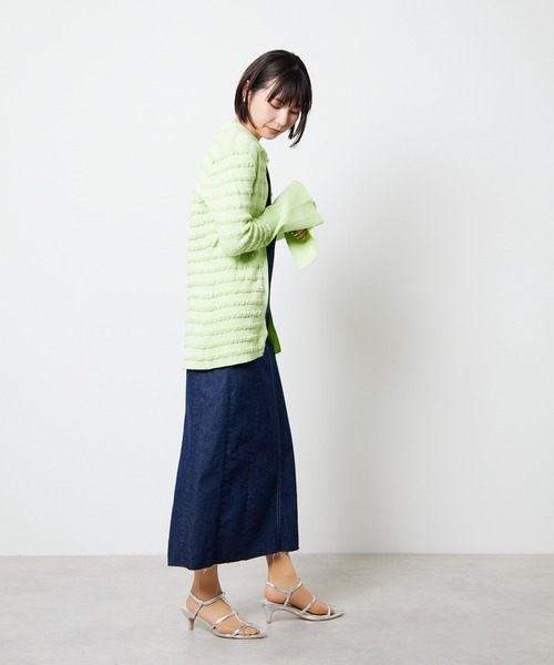 Firsthand(ファーストハンド)の「Firsthand/ファーストハンド 2WAY配色ステッチデニムワンピース(ワンピース・レディース・ブラック/ネイビー・FREE)」の4枚目の写真