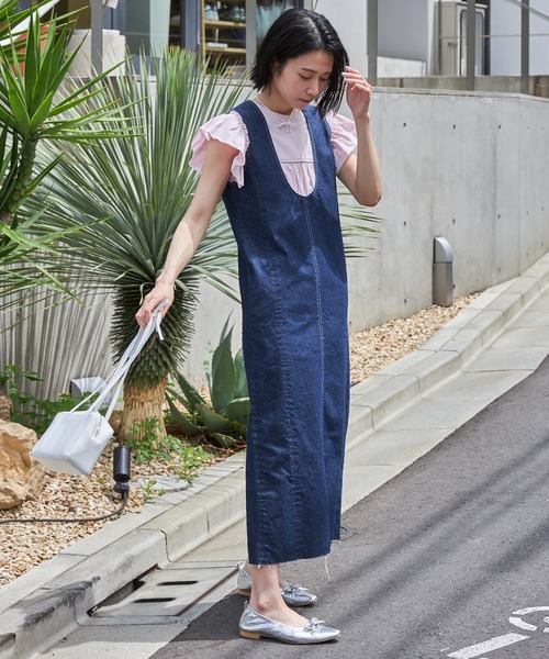 Firsthand(ファーストハンド)の「Firsthand/ファーストハンド 2WAY配色ステッチデニムワンピース(ワンピース・レディース・ブラック/ネイビー・FREE)」の15枚目の写真