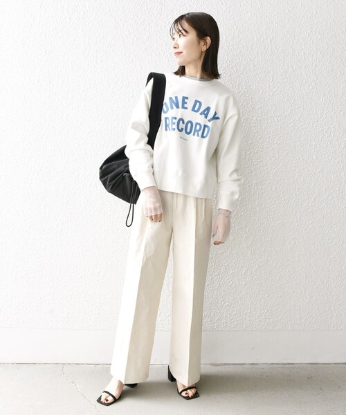 SHIPS any(シップス エニィ)の「【SHIPS any別注】THE KNiTS:〈洗濯機可能〉カレッジ ロゴ スウェット 24SS(スウェット・レディース・グレー/ナチュラル/ホワイト・ONE SIZE)」の14枚目の写真