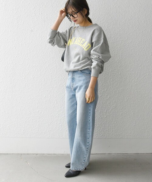 SHIPS any(シップス エニィ)の「【SHIPS any別注】THE KNiTS:〈洗濯機可能〉カレッジ ロゴ スウェット 24SS(スウェット・レディース・グレー/ナチュラル/ホワイト・ONE SIZE)」の22枚目の写真