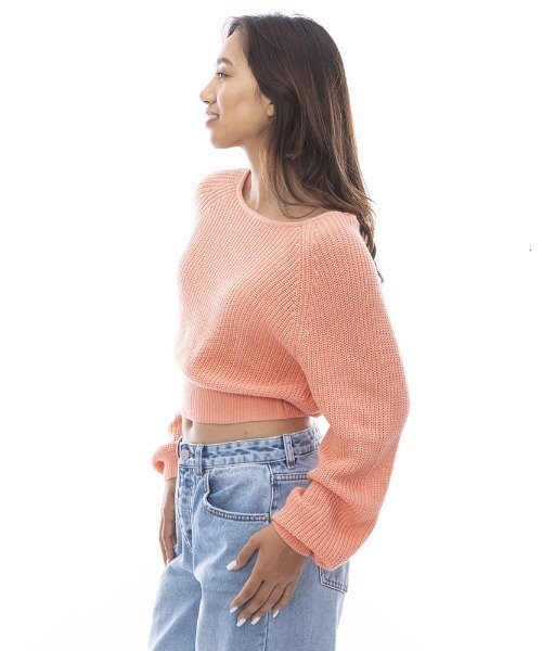 BILLABONG（ビラボン）の「【直営店限定】BILLABONG レディース SUN SOAKED 2 セーター 【2024年春夏モデル】/ビラボンショート丈ニット（ニット/セーター・レディース・ホワイト/ピンク系その他・MEDIUM）」の7枚目の写真