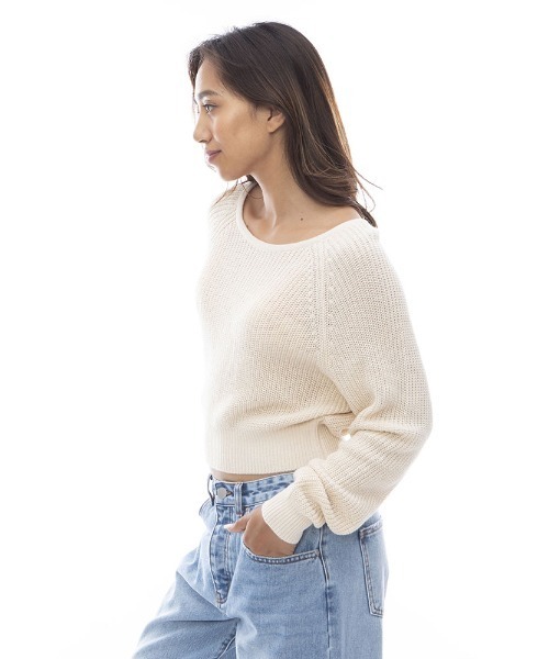 BILLABONG（ビラボン）の「【直営店限定】BILLABONG レディース SUN SOAKED 2 セーター 【2024年春夏モデル】/ビラボンショート丈ニット（ニット/セーター・レディース・ホワイト/ピンク系その他・MEDIUM）」の5枚目の写真