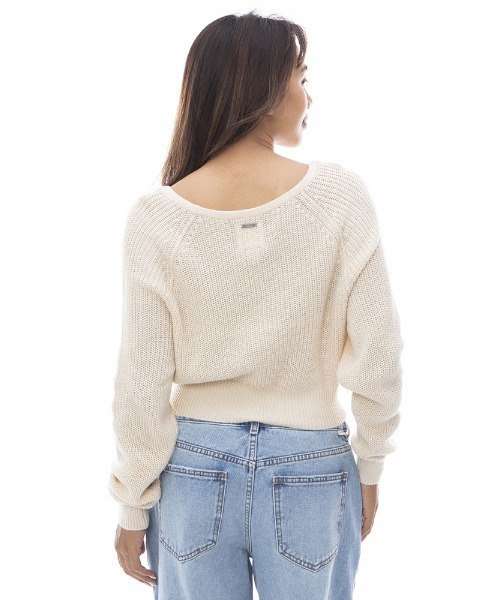 BILLABONG（ビラボン）の「【直営店限定】BILLABONG レディース SUN SOAKED 2 セーター 【2024年春夏モデル】/ビラボンショート丈ニット（ニット/セーター・レディース・ホワイト/ピンク系その他・MEDIUM）」の6枚目の写真