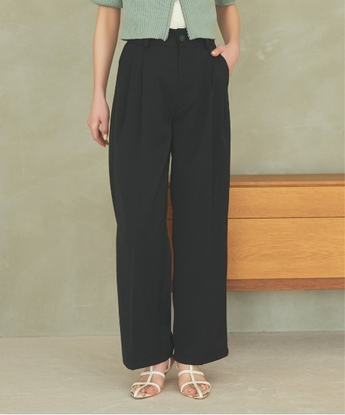 mysty woman（ミスティウーマン）の「［追加1］ビシルエットテーパードパンツ 111385（スラックス・レディース・グレー/ブラック/アイボリー/ライトグリーン・SMALL/MEDIUM）」の3枚目の写真