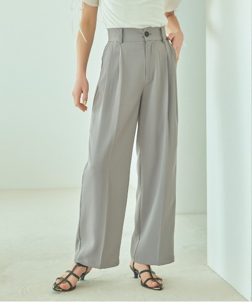 mysty woman（ミスティウーマン）の「［追加1］ビシルエットテーパードパンツ 111385（スラックス・レディース・グレー/ブラック/アイボリー/ライトグリーン・SMALL/MEDIUM）」の22枚目の写真