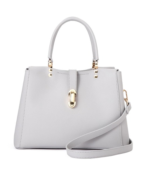 EDIT COLOGNE（エディットコロン）の「オーバルモチーフトートバッグ（トートバッグ・レディース・ブラック/グレー/ベージュ・ﾌﾘ-）」の2枚目の写真