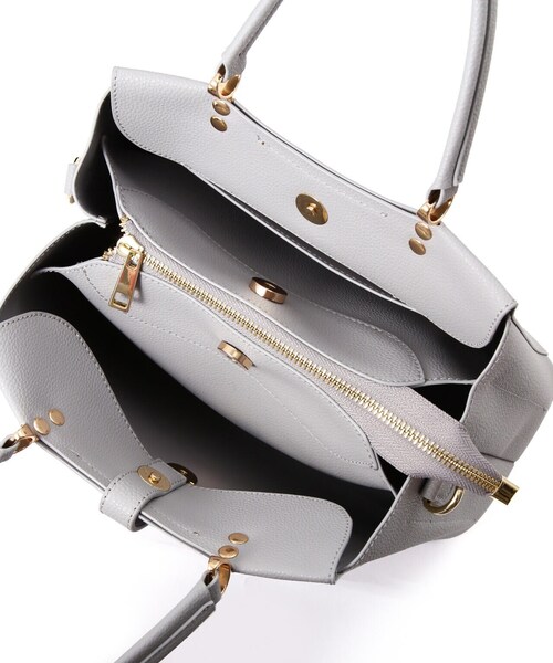 EDIT COLOGNE（エディットコロン）の「オーバルモチーフトートバッグ（トートバッグ・レディース・ブラック/グレー/ベージュ・ﾌﾘ-）」の22枚目の写真