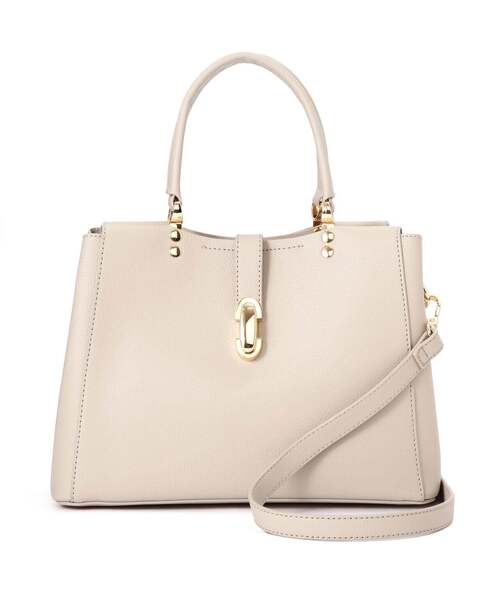 EDIT COLOGNE（エディットコロン）の「オーバルモチーフトートバッグ（トートバッグ・レディース・ブラック/グレー/ベージュ・ﾌﾘ-）」の3枚目の写真