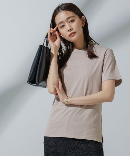 NANO universe(ナノユニバース)の「Anti Soaked(R) 汗染み防止 クルーネックTシャツ(Tシャツ/カットソー・レディース・チャコール/グレー系その他4/ホワイト/ブラック・S/M/L)」の4枚目の写真