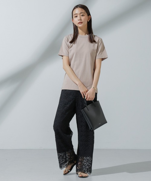 NANO universe(ナノユニバース)の「Anti Soaked(R) 汗染み防止 クルーネックTシャツ(Tシャツ/カットソー・レディース・チャコール/グレー系その他4/ホワイト/ブラック・S/M/L)」の21枚目の写真