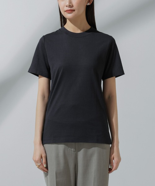 NANO universe(ナノユニバース)の「Anti Soaked(R) 汗染み防止 クルーネックTシャツ(Tシャツ/カットソー・レディース・チャコール/グレー系その他4/ホワイト/ブラック・S/M/L)」の15枚目の写真