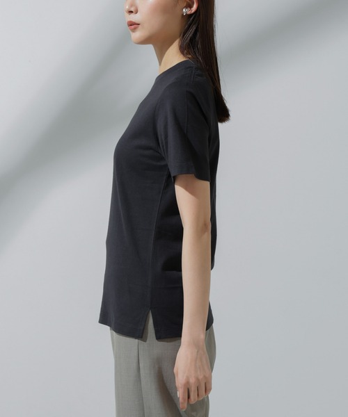 NANO universe(ナノユニバース)の「Anti Soaked(R) 汗染み防止 クルーネックTシャツ(Tシャツ/カットソー・レディース・チャコール/グレー系その他4/ホワイト/ブラック・S/M/L)」の16枚目の写真