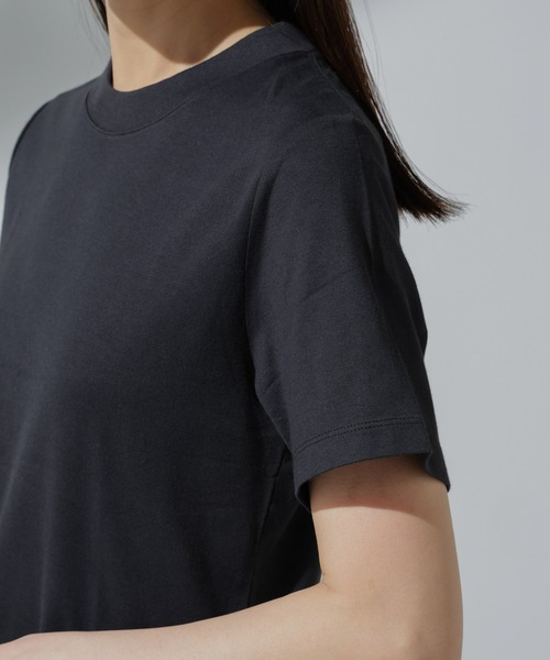 NANO universe(ナノユニバース)の「Anti Soaked(R) 汗染み防止 クルーネックTシャツ(Tシャツ/カットソー・レディース・チャコール/グレー系その他4/ホワイト/ブラック・S/M/L)」の12枚目の写真