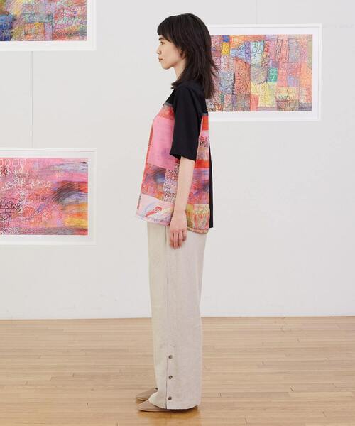 FRAPBOIS(フラボア)の「チューリップ&アンブレラT(Tシャツ/カットソー・レディース・ブラック・1)」の12枚目の写真