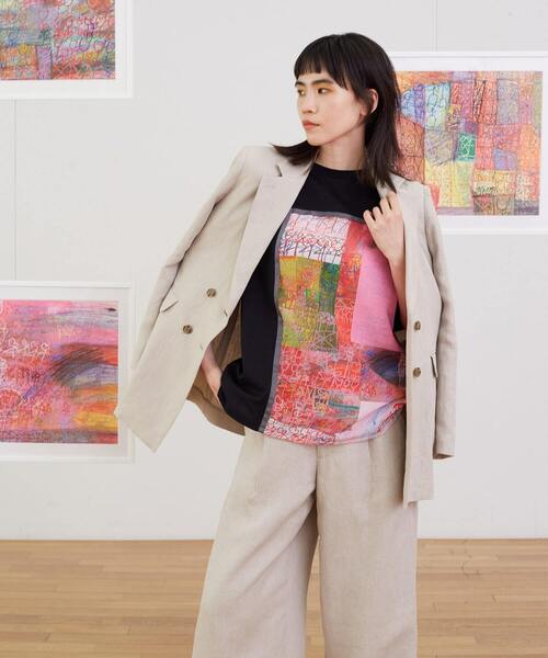 FRAPBOIS(フラボア)の「チューリップ&アンブレラT(Tシャツ/カットソー・レディース・ブラック・1)」の15枚目の写真