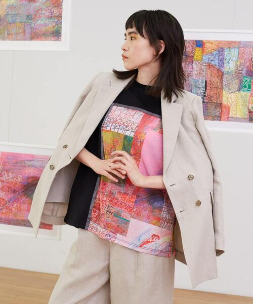 FRAPBOIS(フラボア)の「チューリップ&アンブレラT(Tシャツ/カットソー・レディース・ブラック・1)」の16枚目の写真