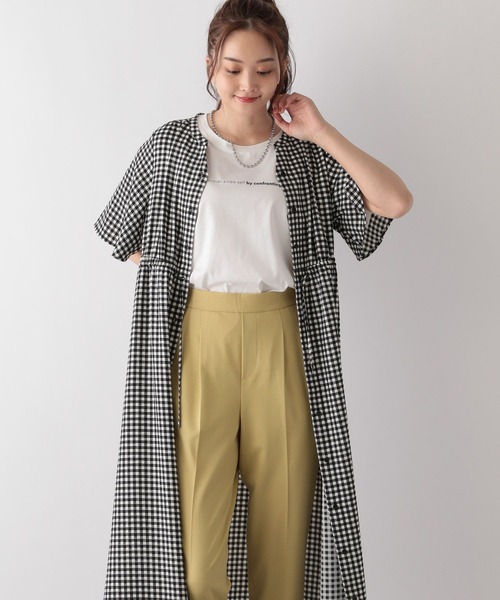 GLOBAL WORK(グローバルワーク)の「さらさらリラックスワンピース半袖/986454(ワンピース・レディース・ブラック系その他/ブルー系6/チェック/スミクロ/ネイビー系8/グリーン系8・M/L)」の10枚目の写真