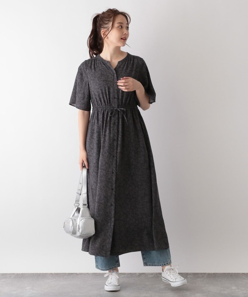 GLOBAL WORK(グローバルワーク)の「さらさらリラックスワンピース半袖/986454(ワンピース・レディース・ブラック系その他/ブルー系6/チェック/スミクロ/ネイビー系8/グリーン系8・M/L)」の15枚目の写真