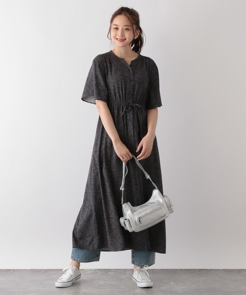 GLOBAL WORK(グローバルワーク)の「さらさらリラックスワンピース半袖/986454(ワンピース・レディース・ブラック系その他/ブルー系6/チェック/スミクロ/ネイビー系8/グリーン系8・M/L)」の17枚目の写真