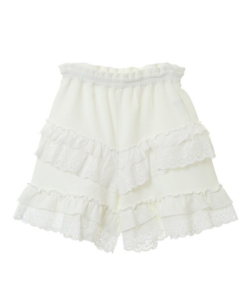 Candy Stripper(キャンディストリッパー)の「PRECOCIOUS FRILL ショーツ(その他パンツ・レディース・ブラック/アイボリー・2)」の2枚目の写真